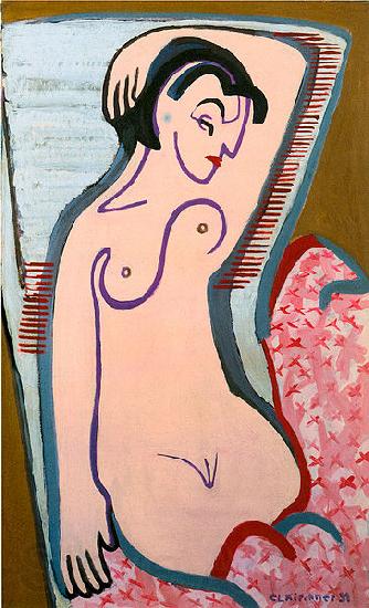 Ernst Ludwig Kirchner Reclining female nude Norge oil painting art